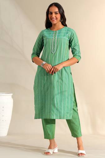 Shanvi sea-mist bandhani kurta set