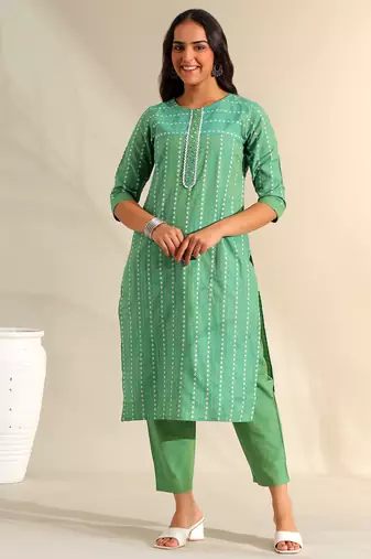 Shanvi sea-mist bandhani kurta set
