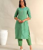 Shanvi sea-mist bandhani kurta set