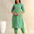 Shanvi sea-mist bandhani kurta set