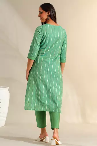 Shanvi sea-mist bandhani kurta set