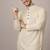 Off white color jaquard butti work jaquard silk kurta payjama set