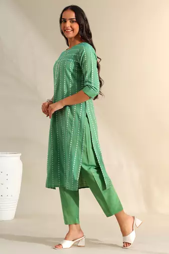 Shanvi sea-mist bandhani kurta set