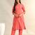 Prisha coral bandhani kurta set