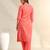 Prisha coral bandhani kurta set