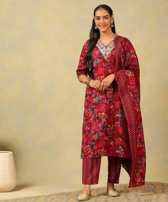 Sia crimson floral dream suit set 1