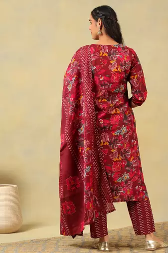 Sia crimson floral dream suit set