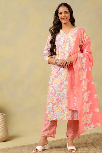 Ishika rose garden suit set