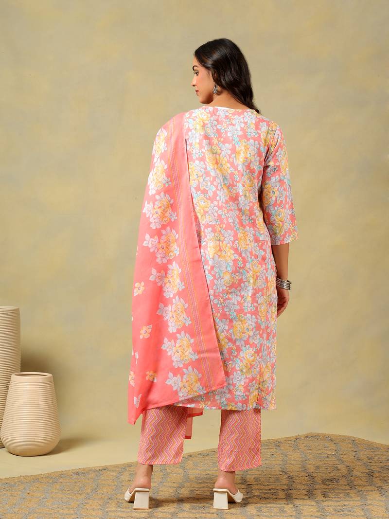 Ishika rose garden suit set