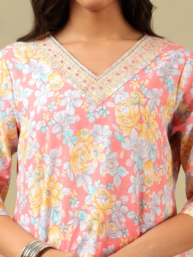 Ishika rose garden suit set