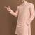 Peach color jaquard butti work jaquard silk kurta payjama set