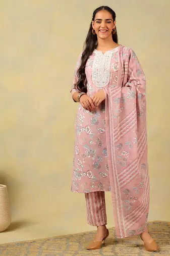 Sanaya rose floral suit set