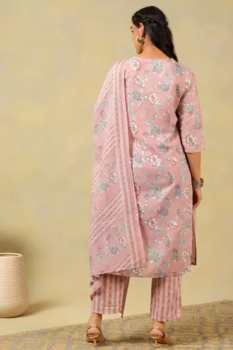 Sanaya rose floral suit set
