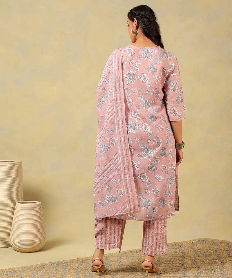 Sanaya rose floral suit set