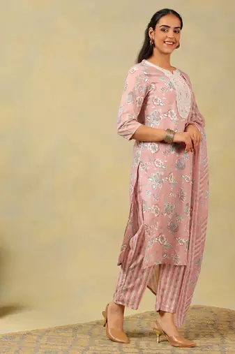 Sanaya rose floral suit set