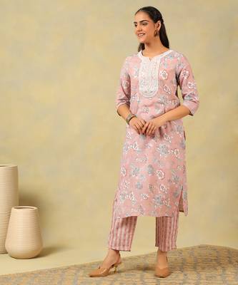 Sanaya rose floral suit set 4