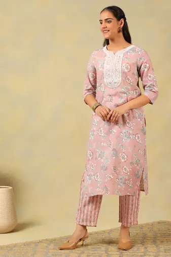 Sanaya rose floral suit set
