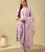Myra lavender leaf suit set