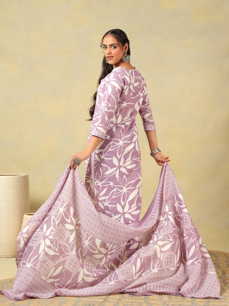 Myra lavender leaf suit set