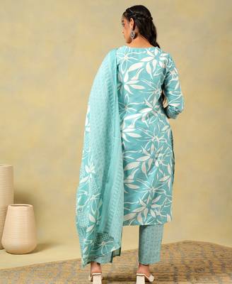 Diya seafoam leaf suit set 2