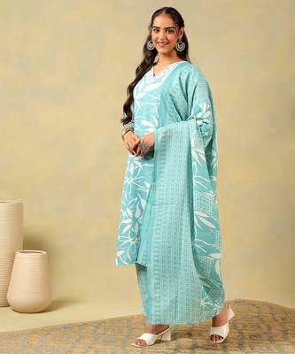 Diya seafoam leaf suit set 3