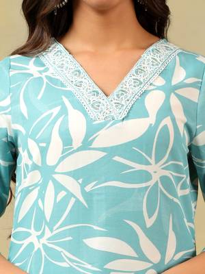 Diya seafoam leaf suit set 5