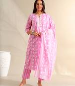 Ruhi rose-vine tulip suit set