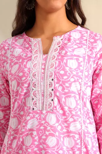 Ruhi rose-vine tulip suit set