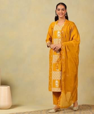 Tanvi mustard suit set 1