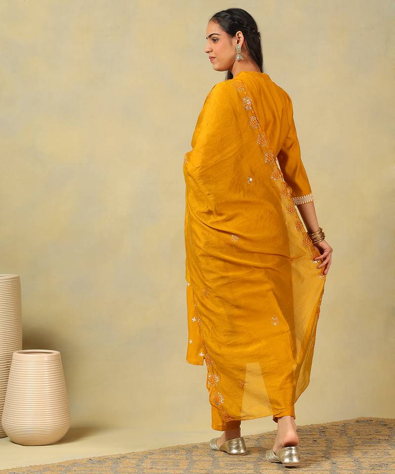 Tanvi mustard suit set