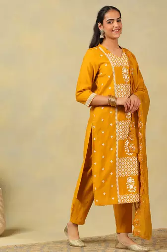 Tanvi mustard suit set