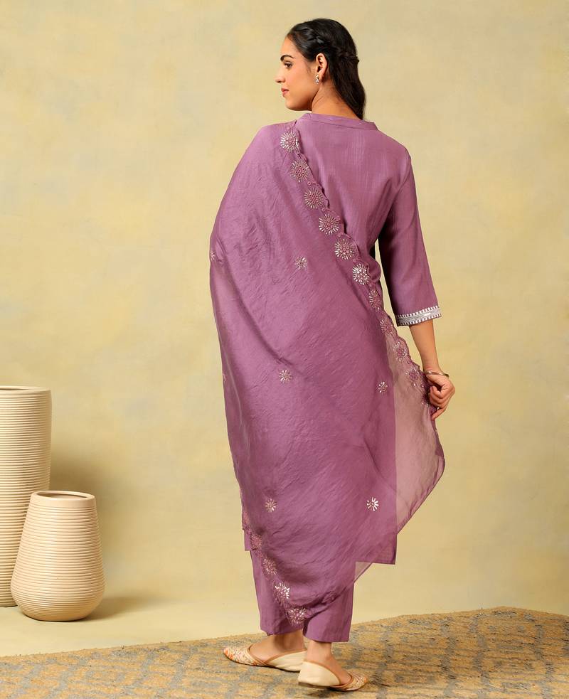 Lavanya mauve suit set