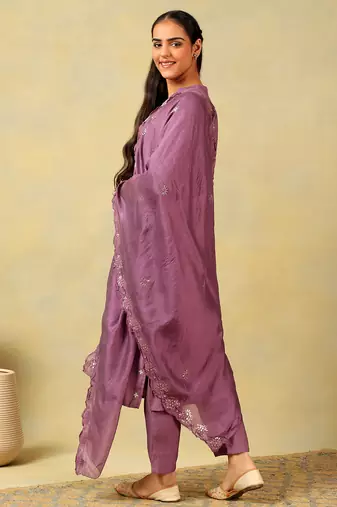 Lavanya mauve suit set