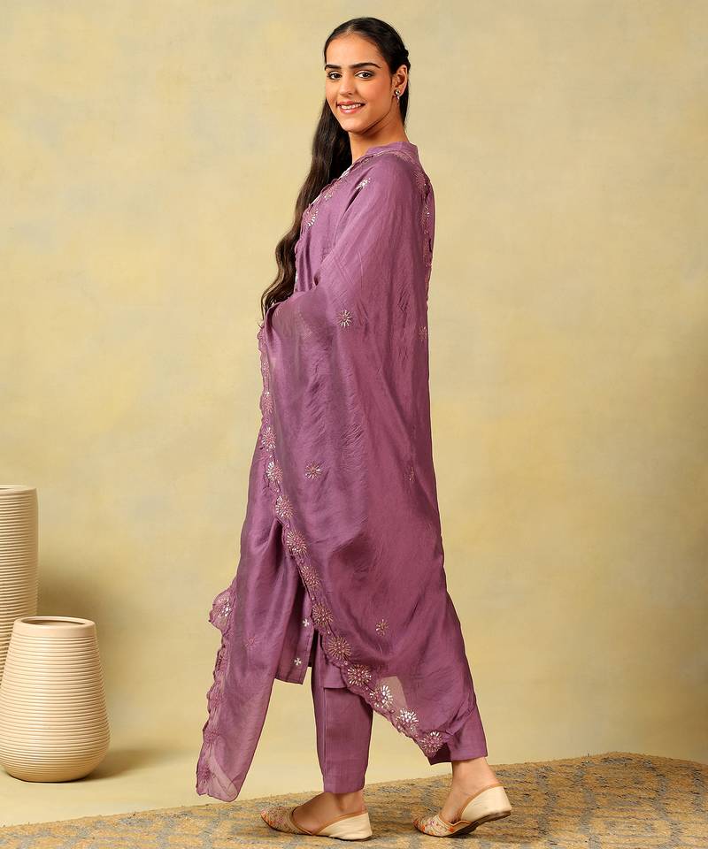 Lavanya mauve suit set
