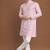 Pink color jaquard butti work jaquard silk kurta payjama set