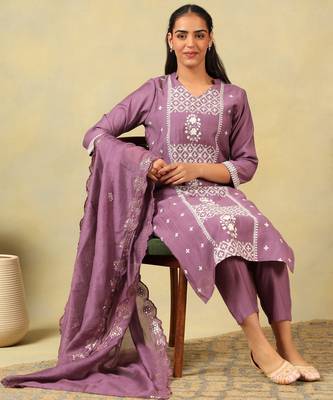 Lavanya mauve suit set 4