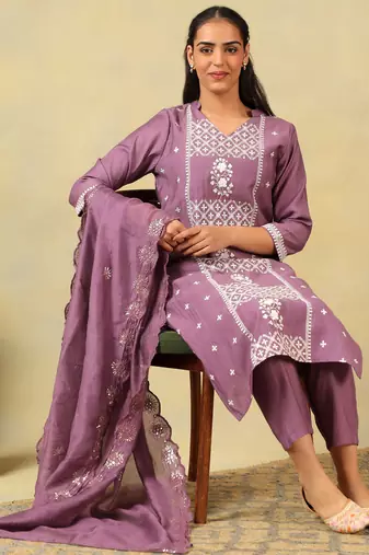 Lavanya mauve suit set