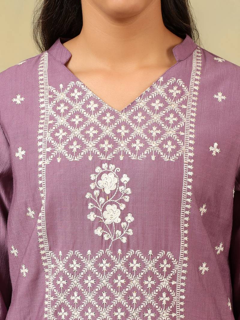 Lavanya mauve suit set