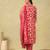 Sanaya deep rose abstract suit set