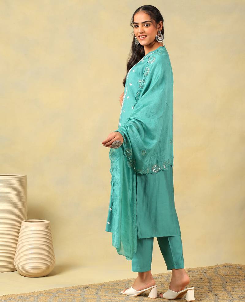 Kritika teal suit set