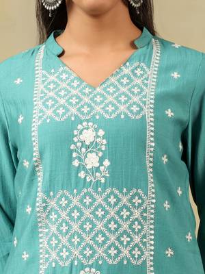 Kritika teal suit set 5