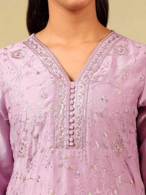 Meher lavender sequin suit set 5