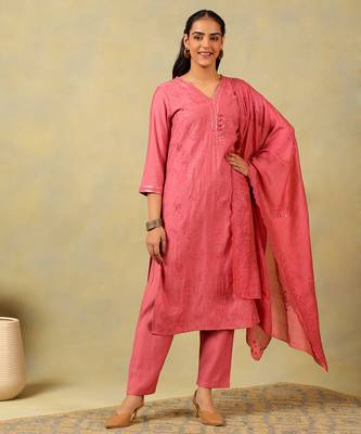 Keya rose-sequin suit set 1