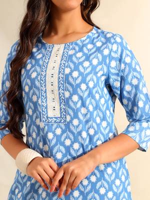 Inara cerulean floral suit set 5