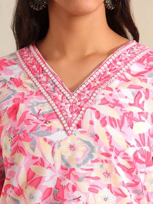 Ahana rosewater floral suit set 5
