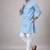 Sky blue color jaquard butti work jaquard silk kurta payjama set