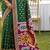 Emerald Color  Banarasi zari and Meenakari ikkat design Work  Silk saree