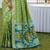 Parrot Green Color  Banarasi zari and Meenakari ikkat design Work  Silk saree