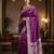 Banarasi semi silk mashru saree in purple colour with silverzari booti with tanchoi work