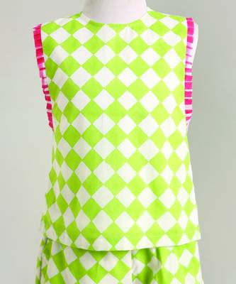 Green printed cotton co ord set 2